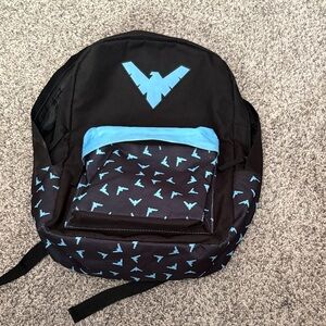 Batman Black and Blue Kids Backpack with Nightwing  Logo